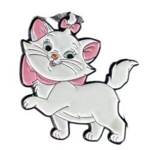 Marie Kitten Lapel Pin Aristocats Cat Badge Bow Strolling Brooch Pin Jewelry